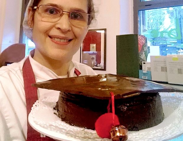 Torta vegana per festa di laurea